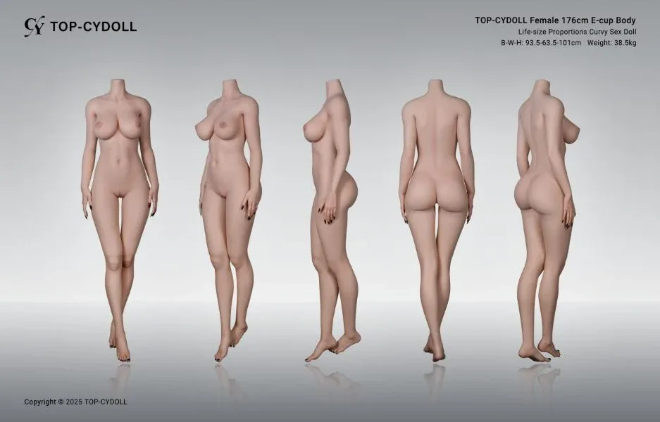 Body View of 176cm E-Cup TOP CY Silicone Sex Doll