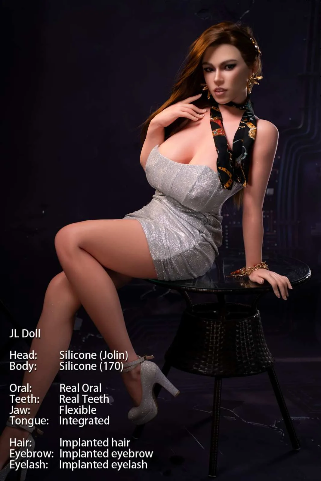 170cm (5ft6") Sensual Curvy ROS Silicone Sex Doll - Jolin view 7
