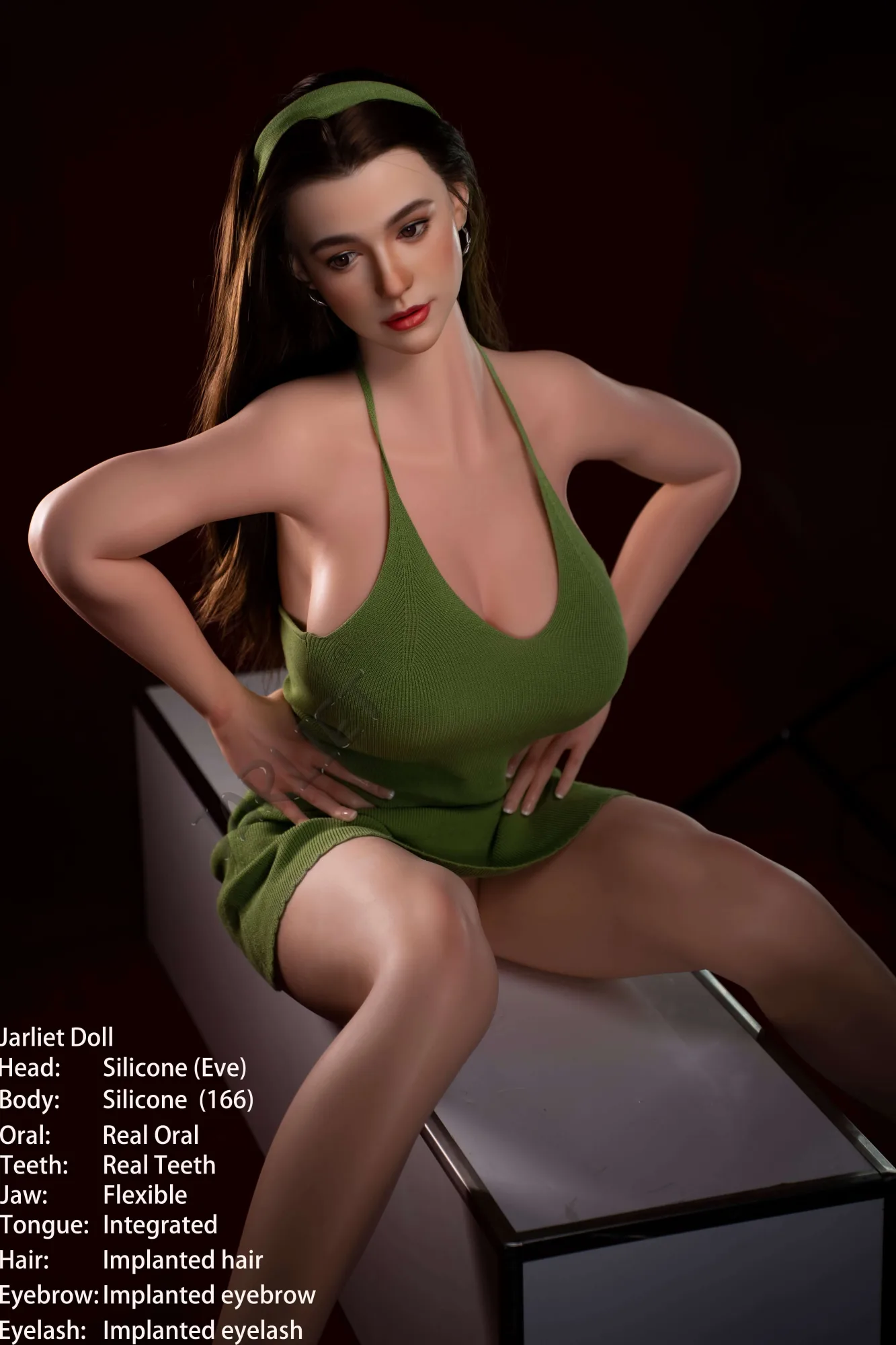 166cm (5ft5") Curvy Full Silicone with ROS Head Sex Doll - Eve view 4