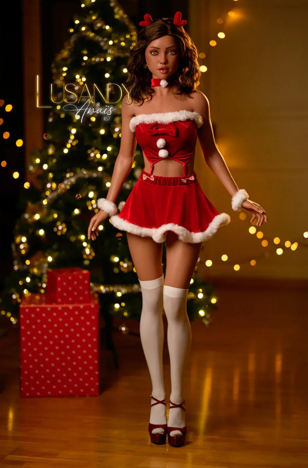 167cm (5ft4") Christmas Girl Silicone Sex Doll –  Lifelike Companion- C-Cup - Anais view 4