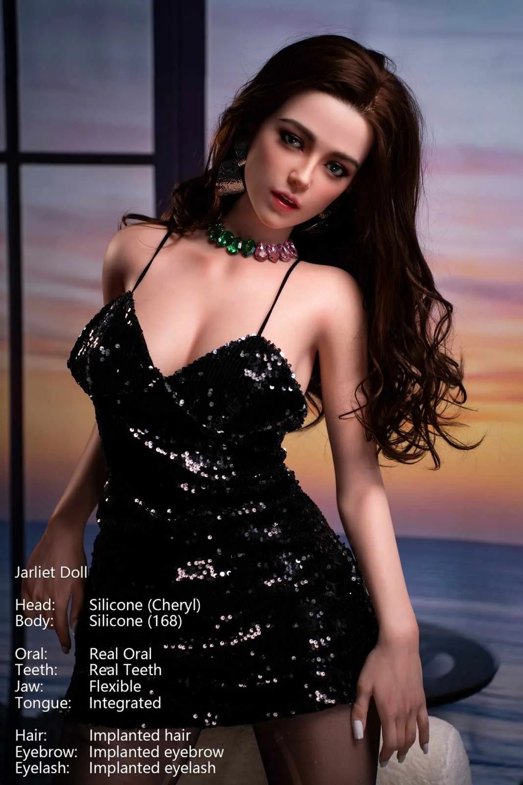168cm (5ft6") Elegant ROS Brunette Silicone Sex Doll - Cheryl view 4