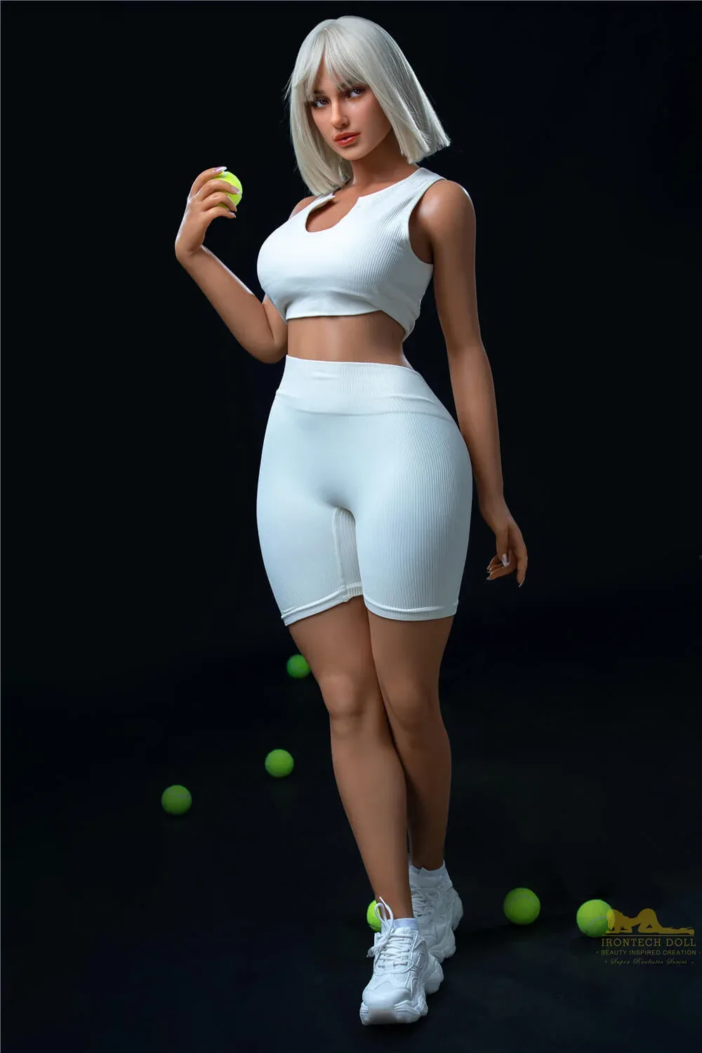 164cm (5ft4") Silver Haired Tennis Player Silicone Sex Dolls  - Luna - In Stock | US Only view 8