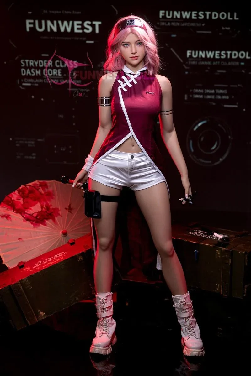 159cm (5ft2") Wonderland Pink Hair Anime Sex Doll - A-Cup - Alice - In Stock USA view 3
