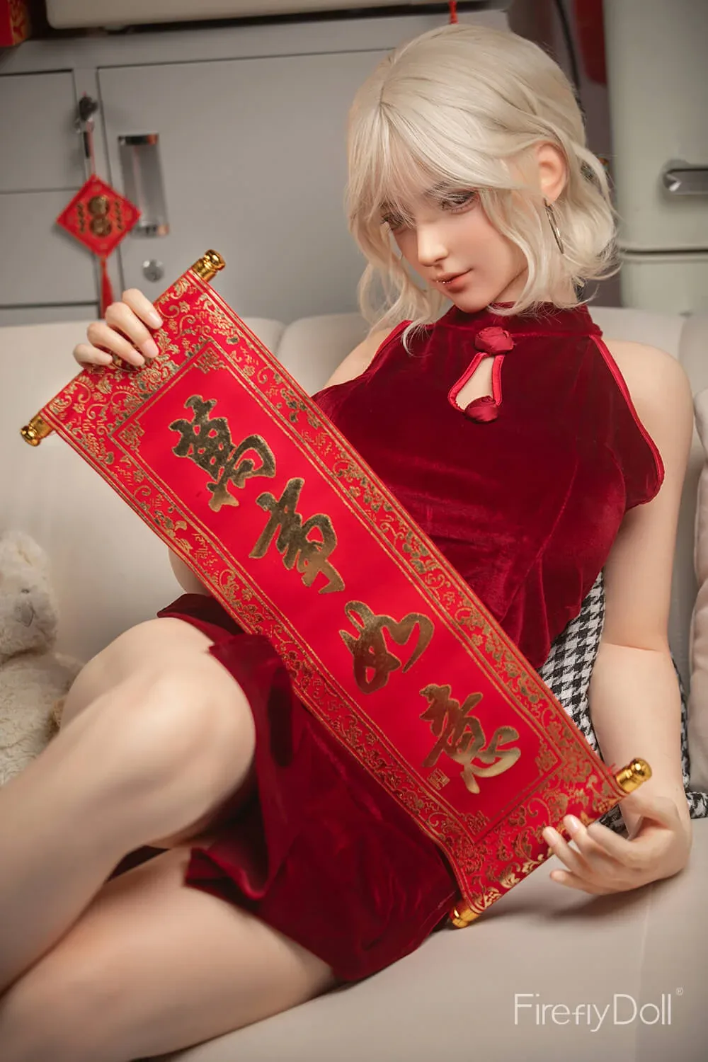 164cm (5ft3") Asiatic Tender Blonde Silicone Sex Love Doll - Linglong