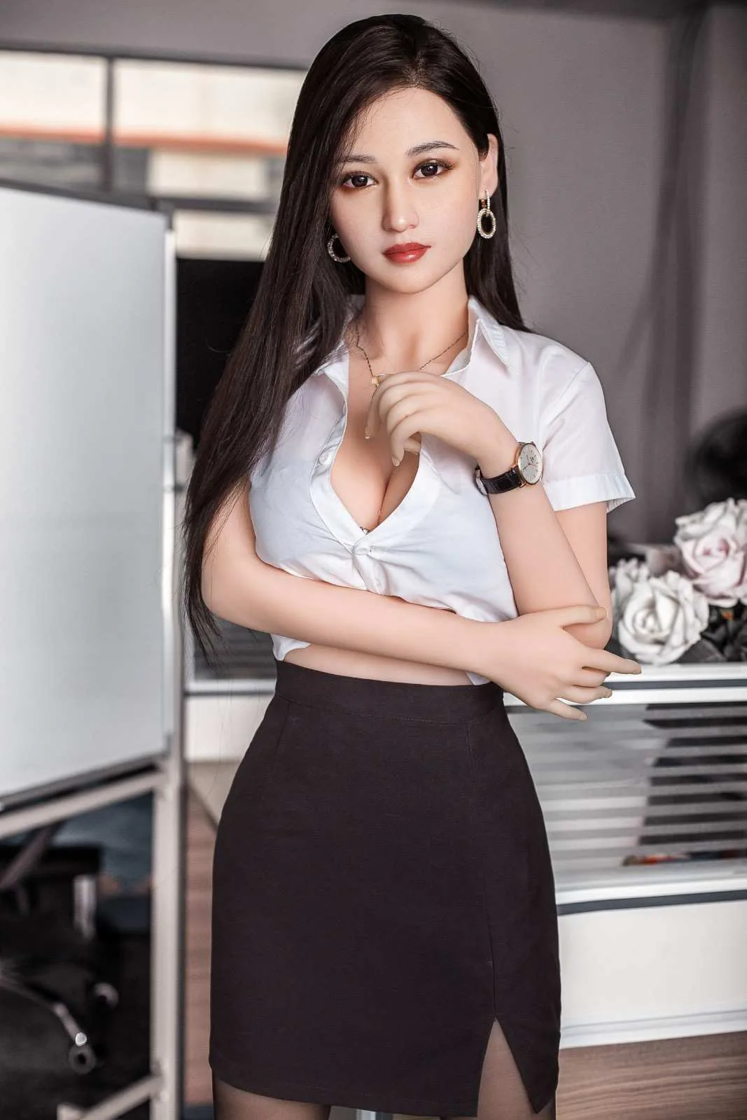 158cm (5ft1") Asian Secretary TPE Sex Doll - In Stock | US Only view 5