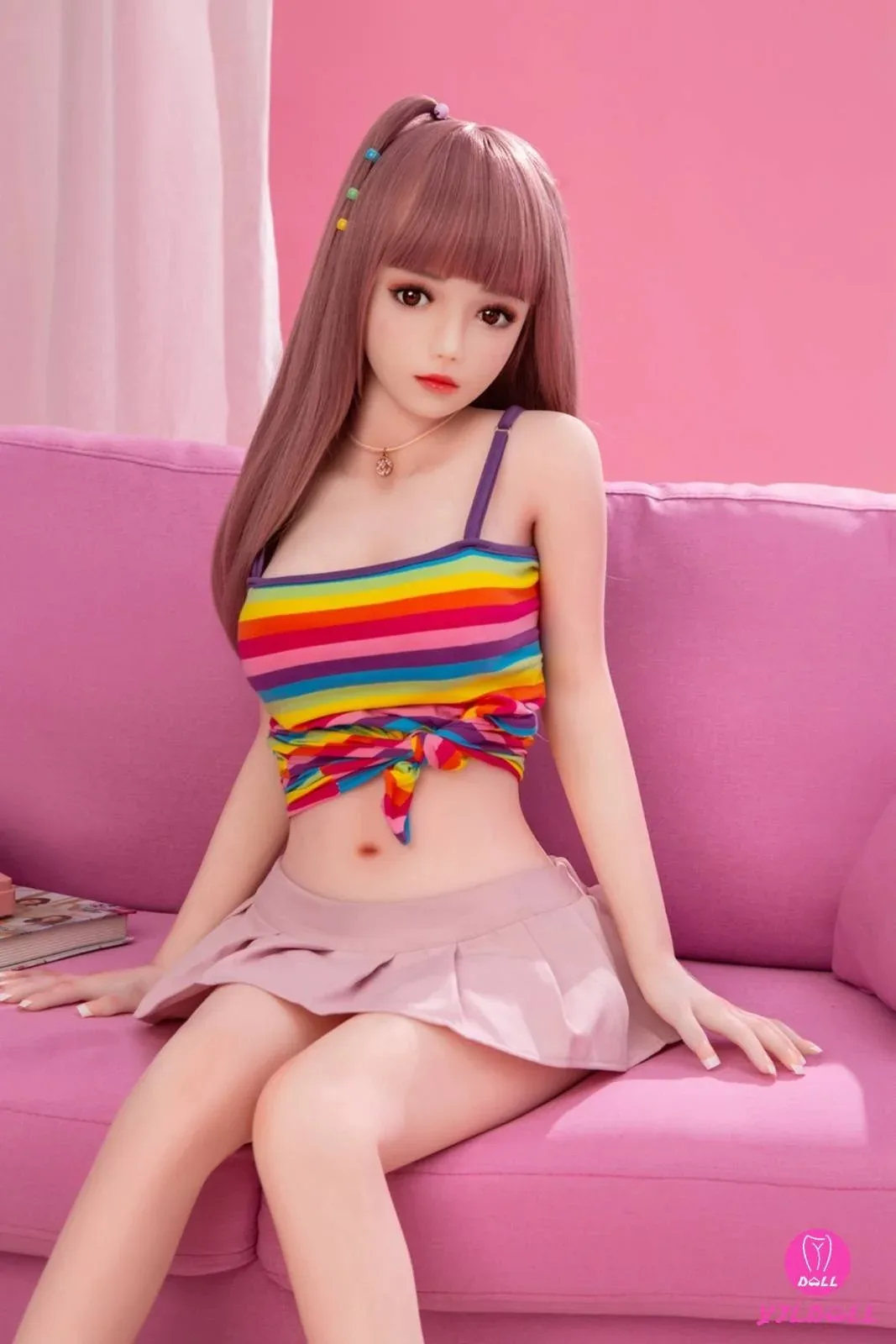 148cm (4ft8") Asian Pink Haired Hybrid Sex Doll - C-Cup - Bertha