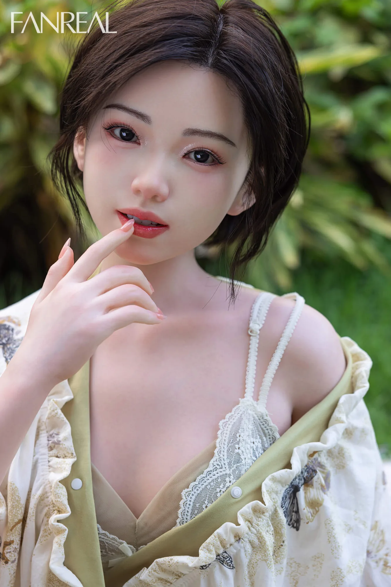 153cm (5ft0") Elegant & Beauty Short Hair Silicone Sex Doll with ROS Head - B-Cup - Molly view 7