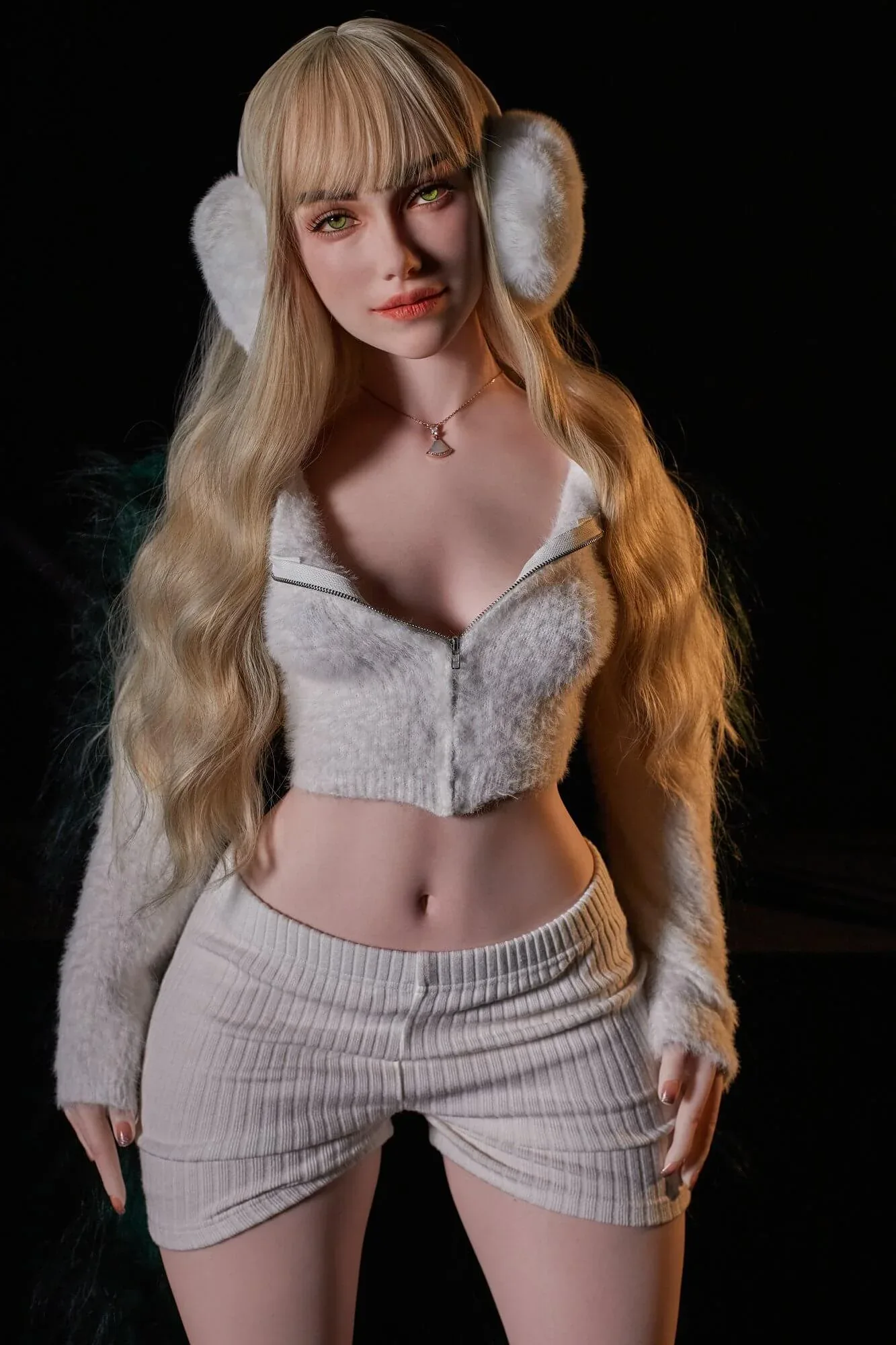 160cm (5ft3") Blonde Lifelike Silicone Sex Doll - A-Cup - Imani view 3