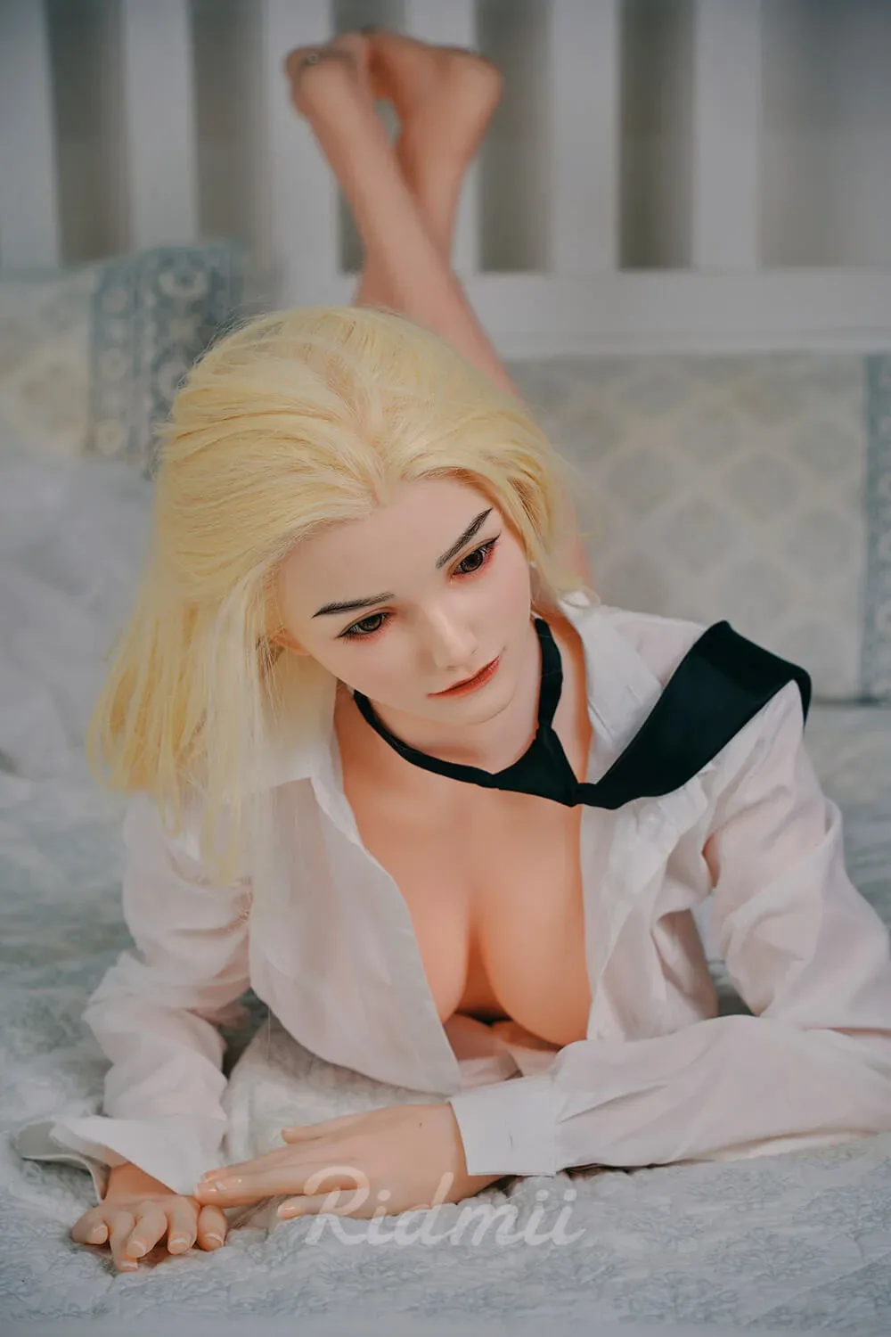 165cm (5ft4") Blonde Hybrid Silicone Head & TPE Body Love Sex Doll - Alma view 4