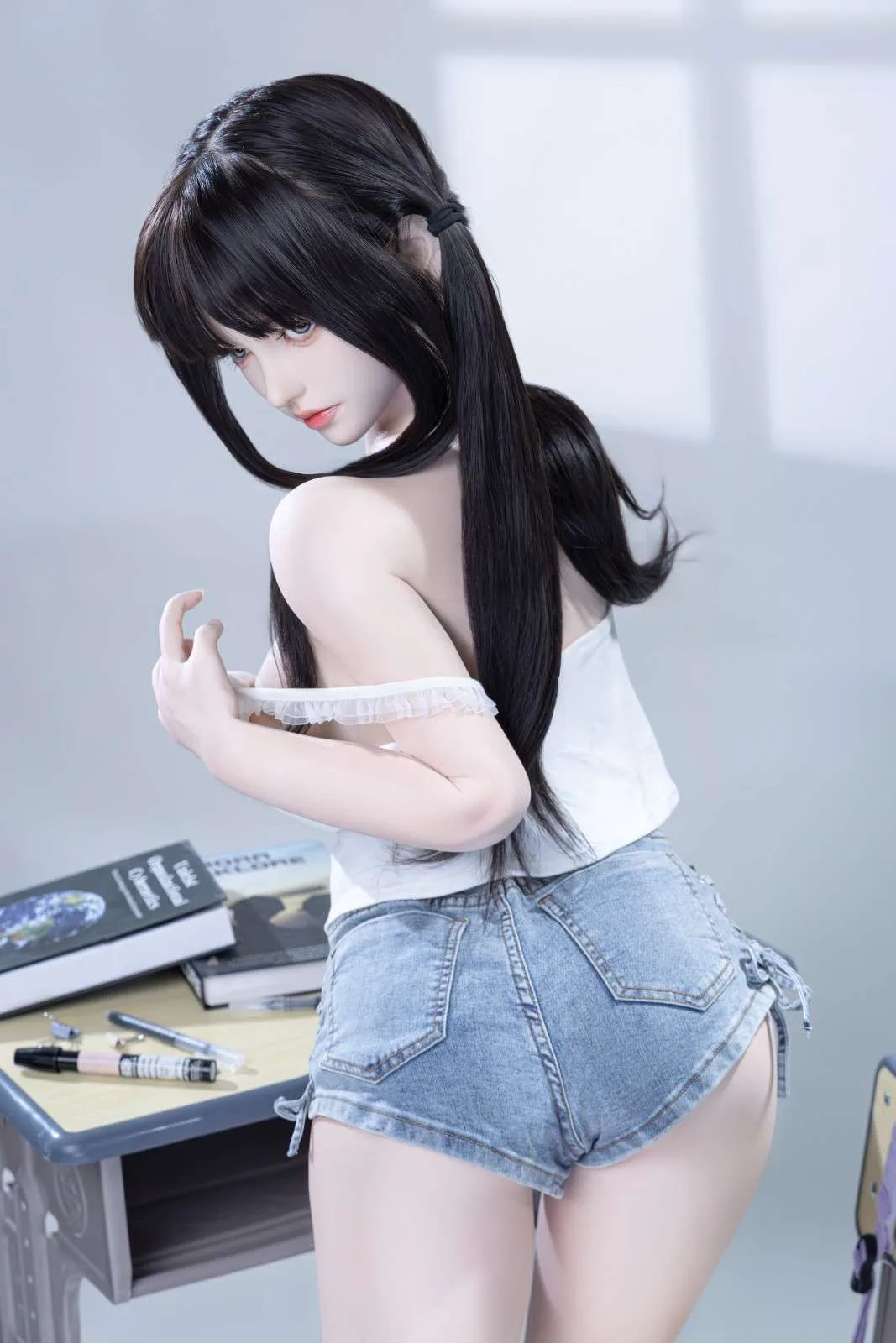 148cm (4ft8") Tender Asian Silicone Doll - C-Cup - Linn view 7