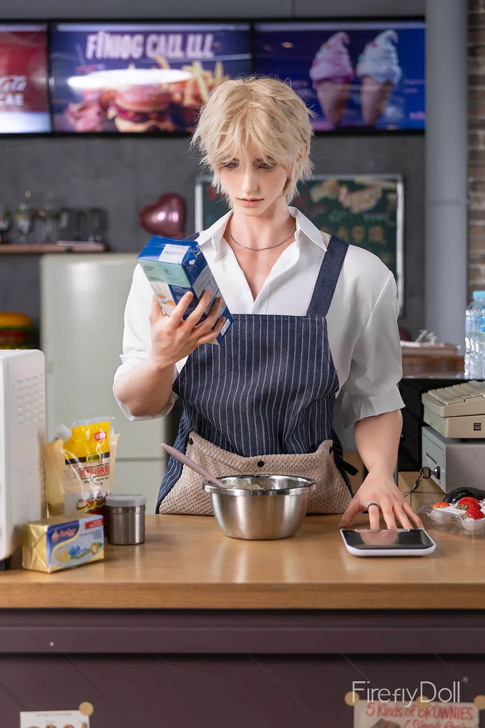 180cm (5ft9") Pastry Chef Silicone Sex Male Doll - Jiang Ling view 5