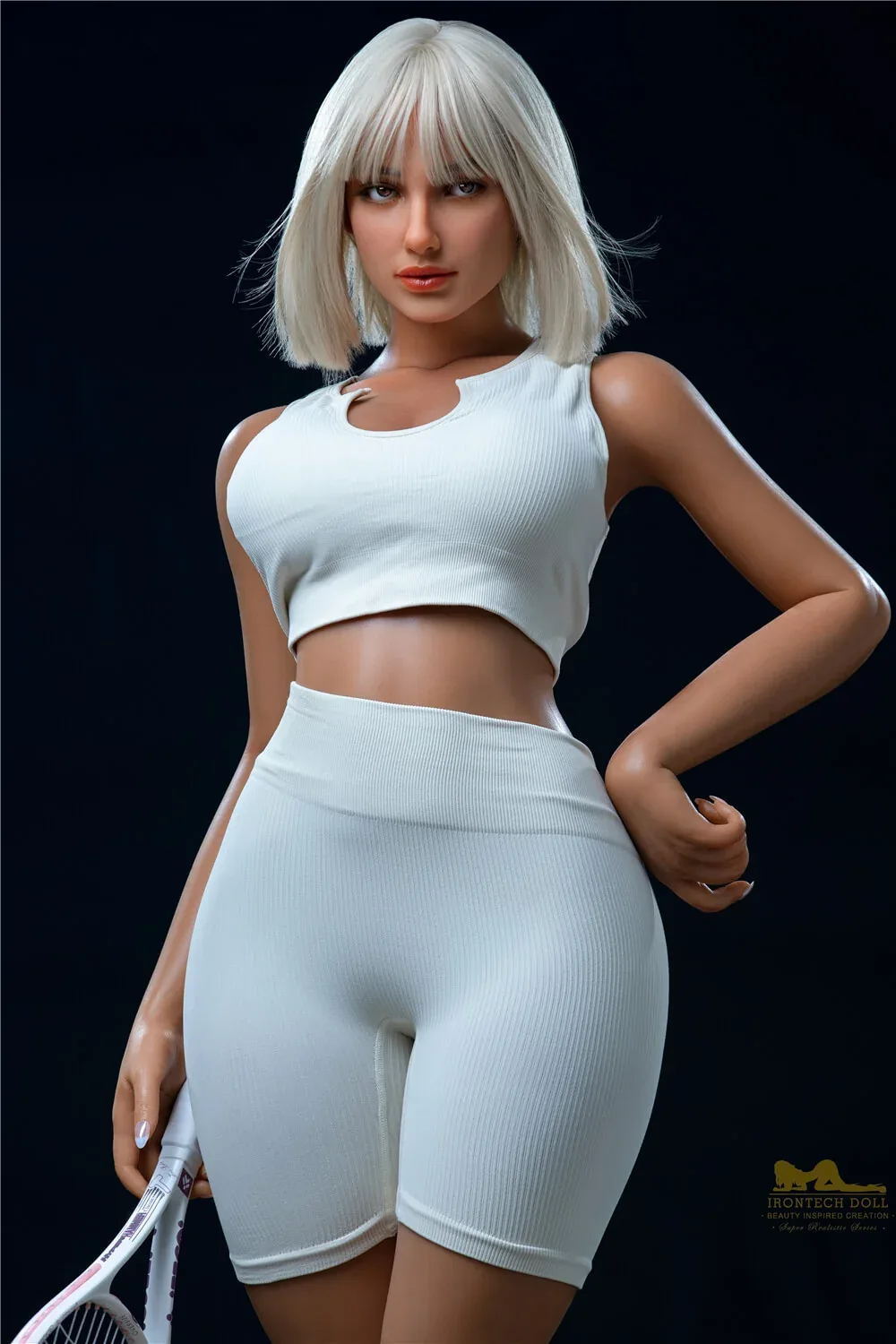 164cm (5ft4") Silver Haired Tennis Player Silicone Sex Dolls  - Luna - In Stock | US Only view 3