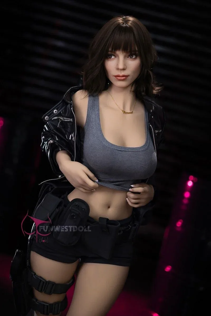 159cm (5ft2') F-Cup TPE Sex Doll – Cosplay Gun Girl Fantasy Doll for Gamers - Eve view 8