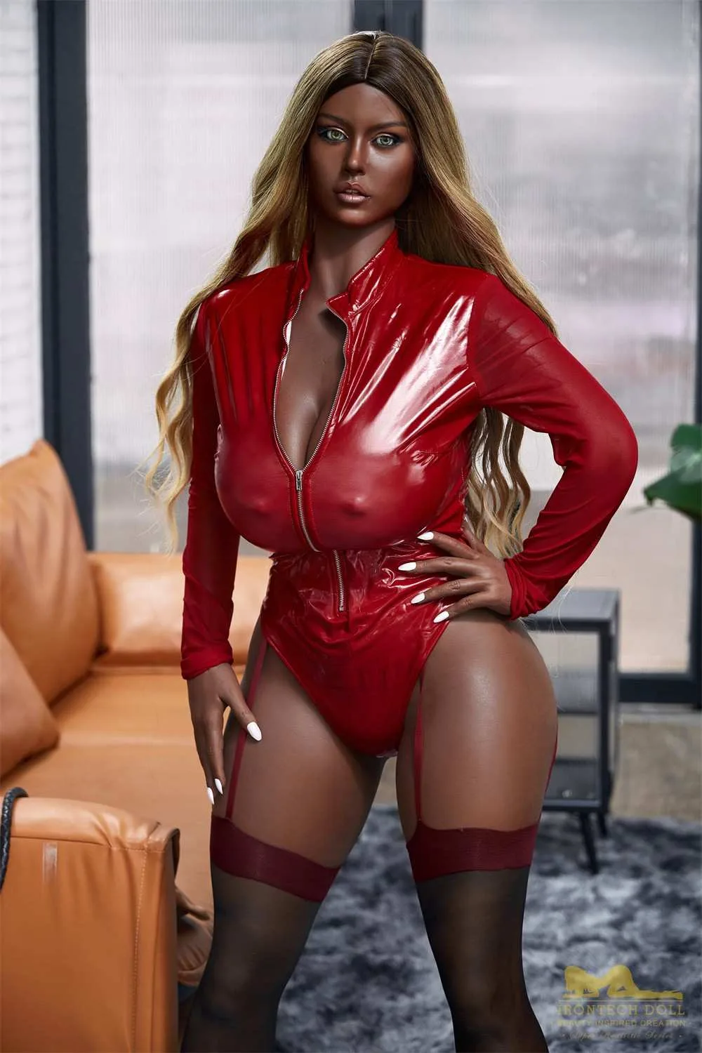 160cm (5ft2') Ebony Lifelike Silicone Love Doll - Angelia view 4