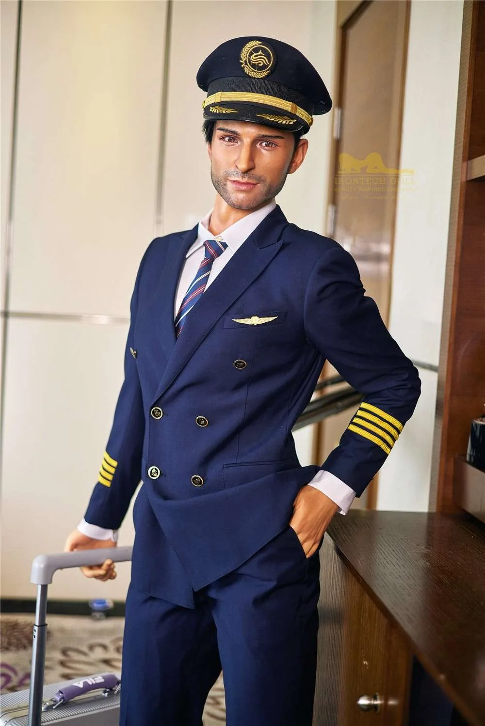176cm (5ft7') Luxury Airline Pilot Full Size Silicone Male Sex Doll - George view 5