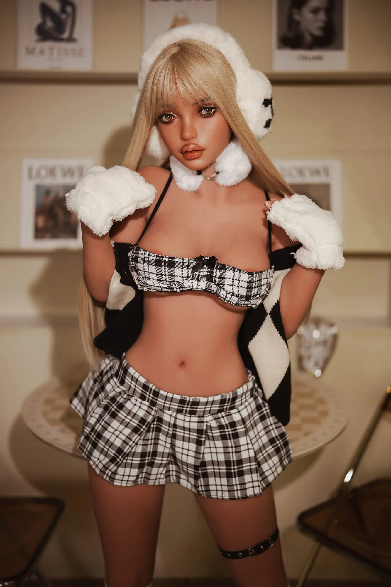 152cm (4ft9") Blonde with Sexy Lips Hybrid Sex Doll - C-Cup - Ninie