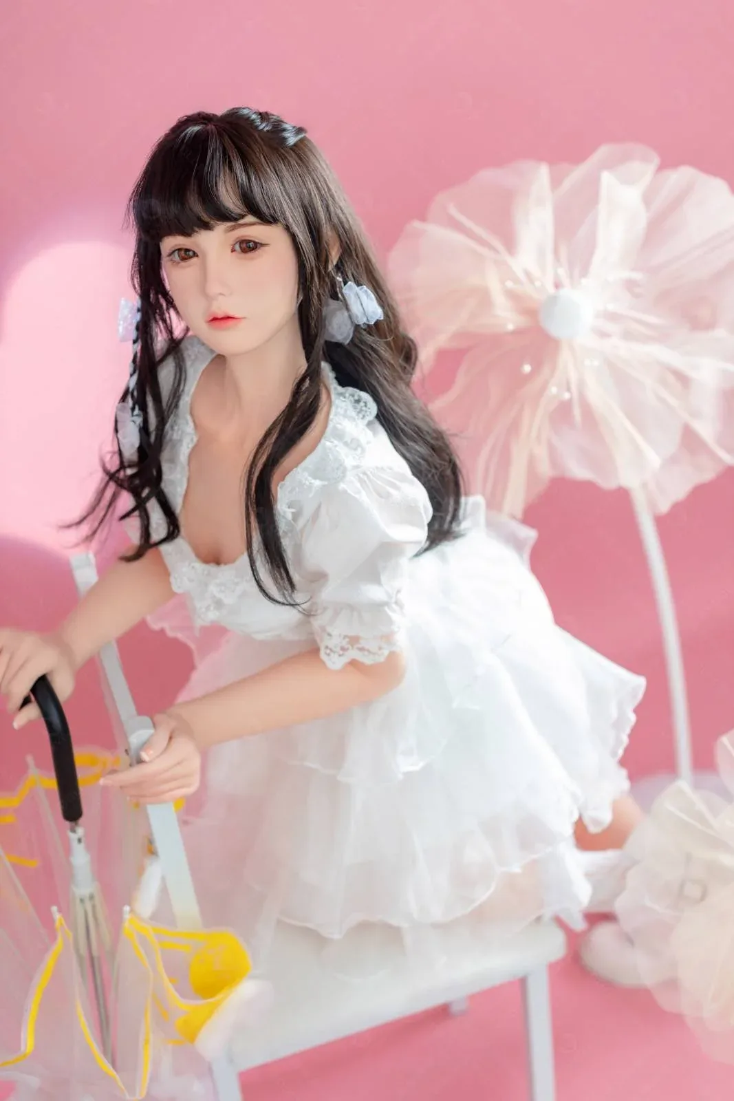 148cm (4ft8") Valentines Day Girl Silicone Sex Love Doll - C-Cup - Alice view 2