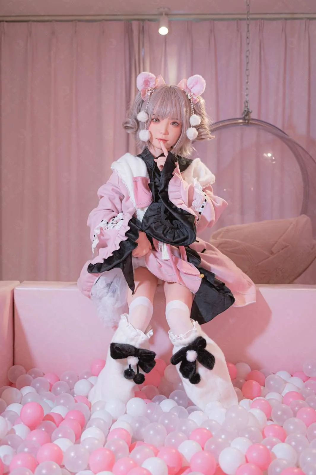 148cm (4ft8") Tender Pink Hair Silicone Sex Doll - C-Cup - Jill view 8