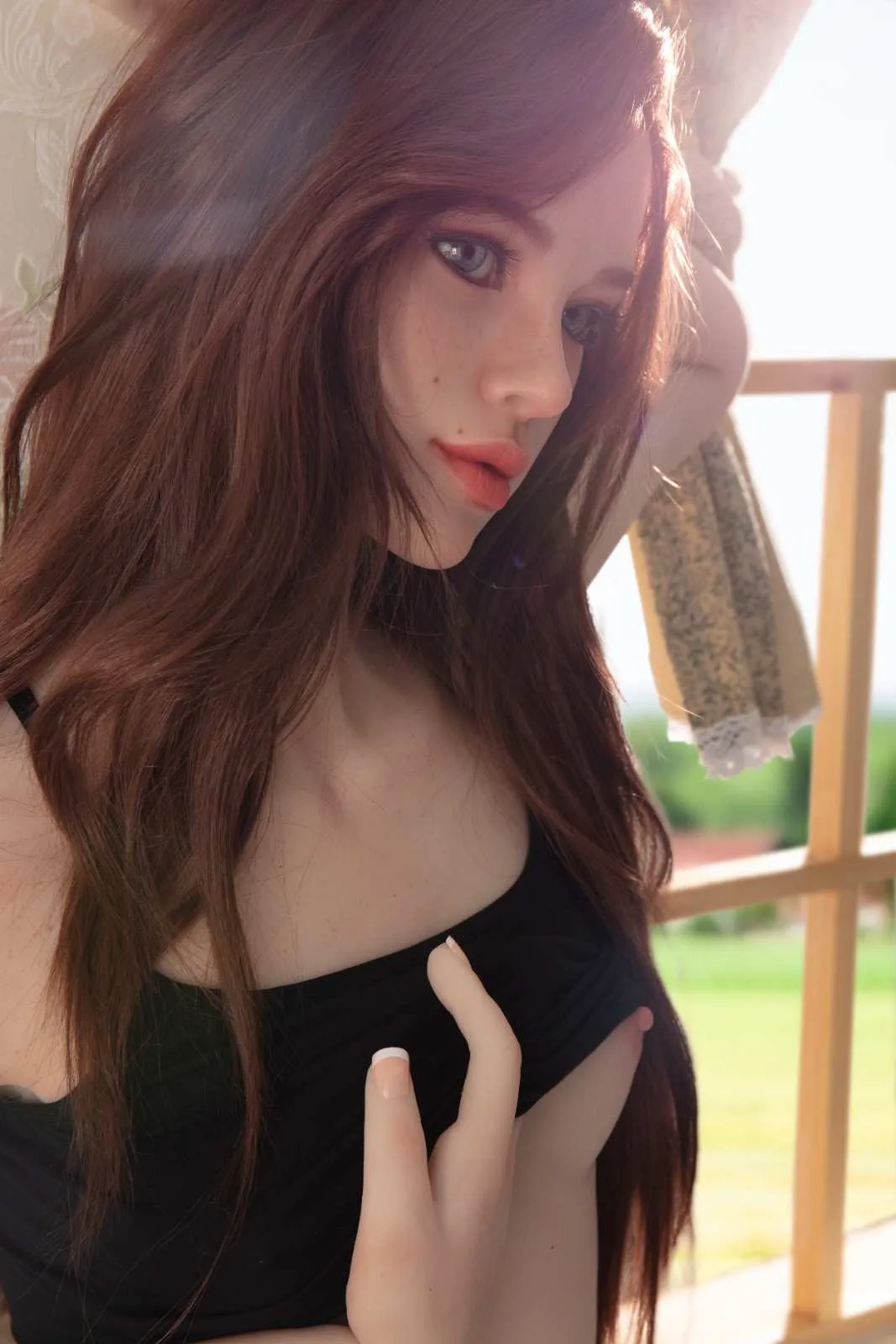 171cm (5ft7") Fiery Red Head Big Lips Sexydoll - A-Cup - Hedy view 6