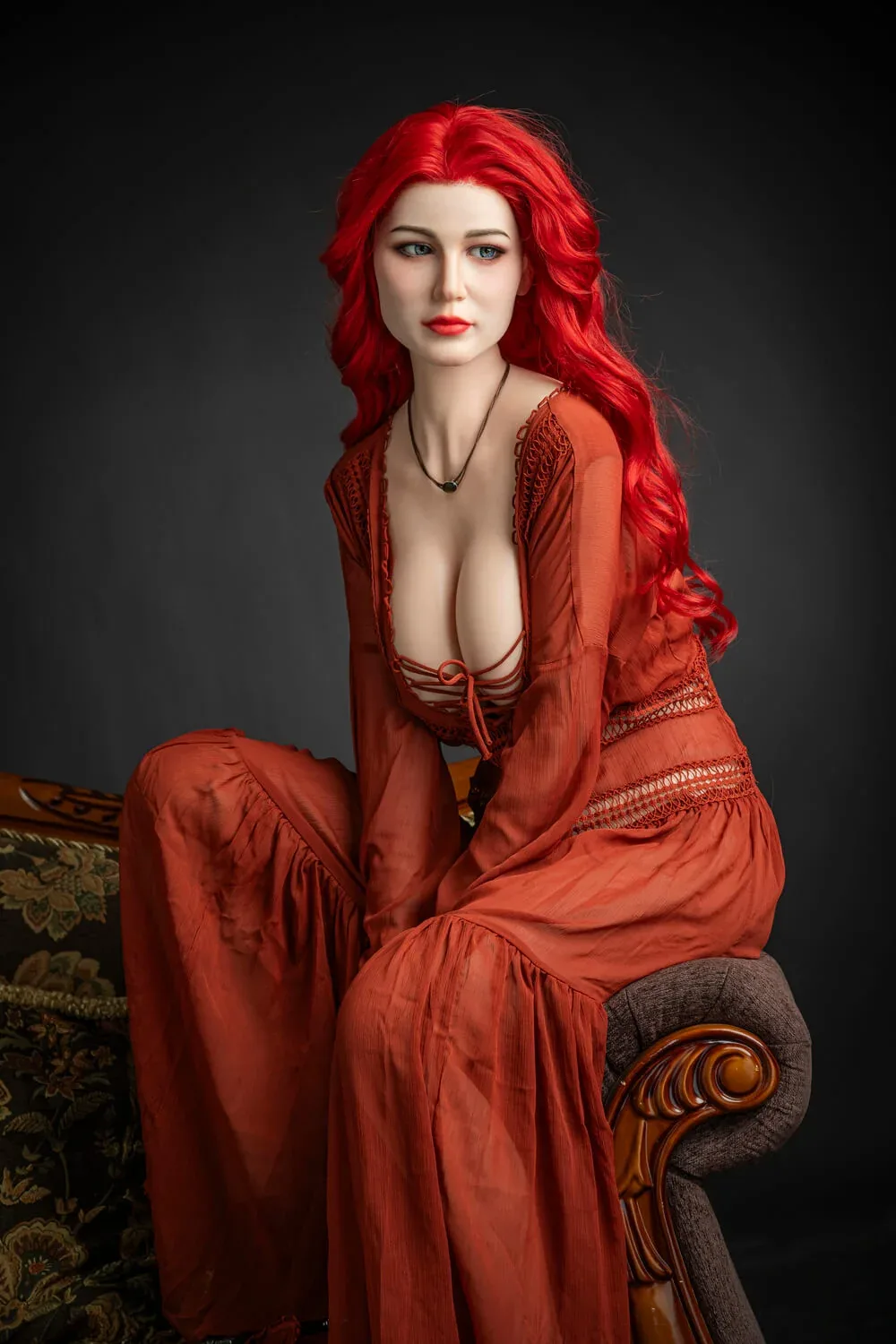 171cm (5ft9") Passion Red Girl Silicone Sex Doll - D-Cup - Eva view 4