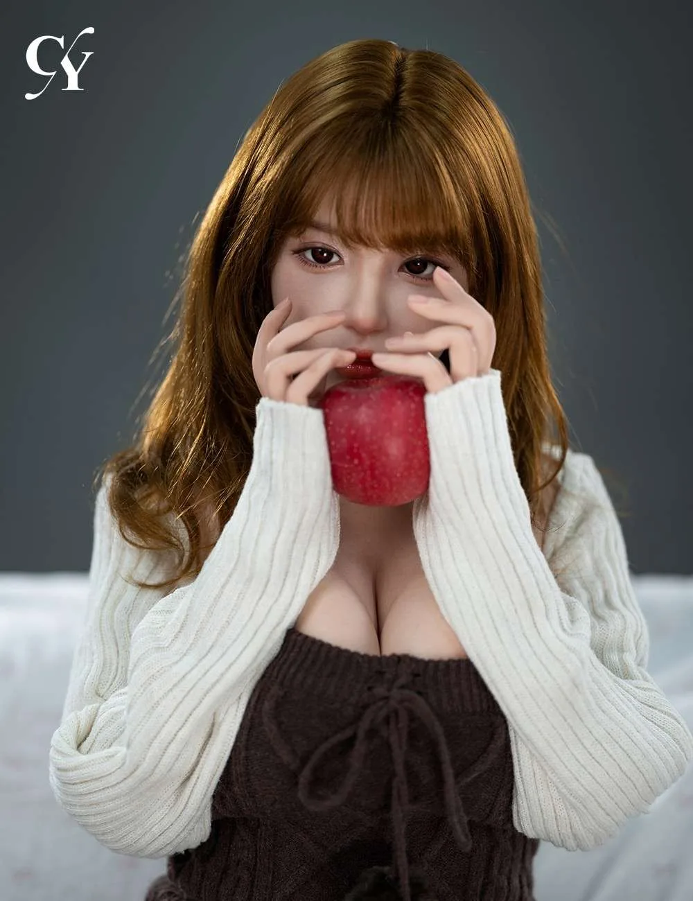 157cm (5ft2") Asian Petite Redhead Sex Doll - D-Cup- Liang view 4