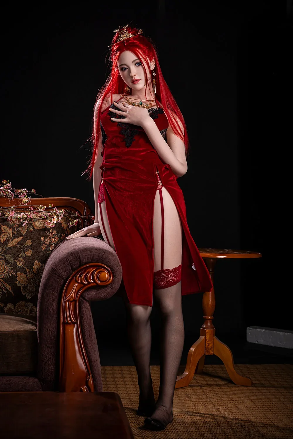 169cm (5ft6") Bombshell Redhead Full Silicone Sex Doll - C-Cup - Dache Zheng view 3