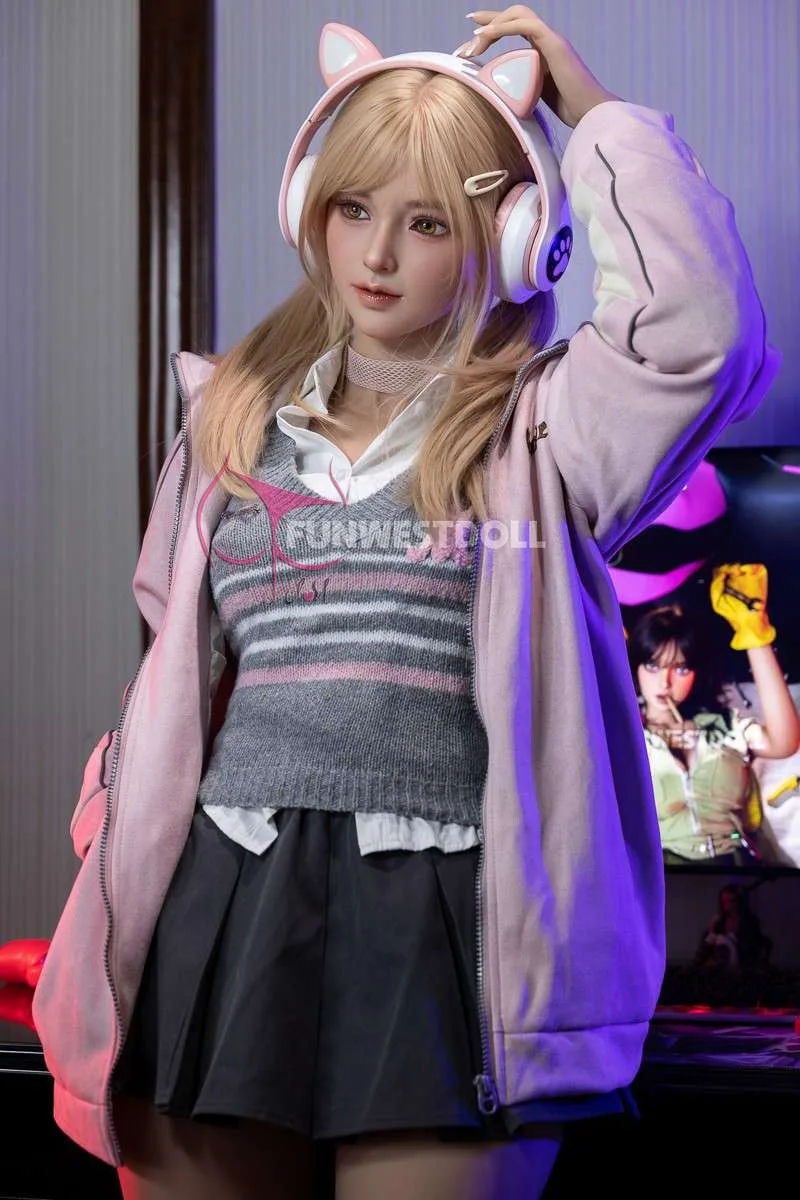 159cm (5ft2") Blonde Gamer S-TPE Sex Doll – Exquisite Asian - A-Cup - In Stock | US Only view 8