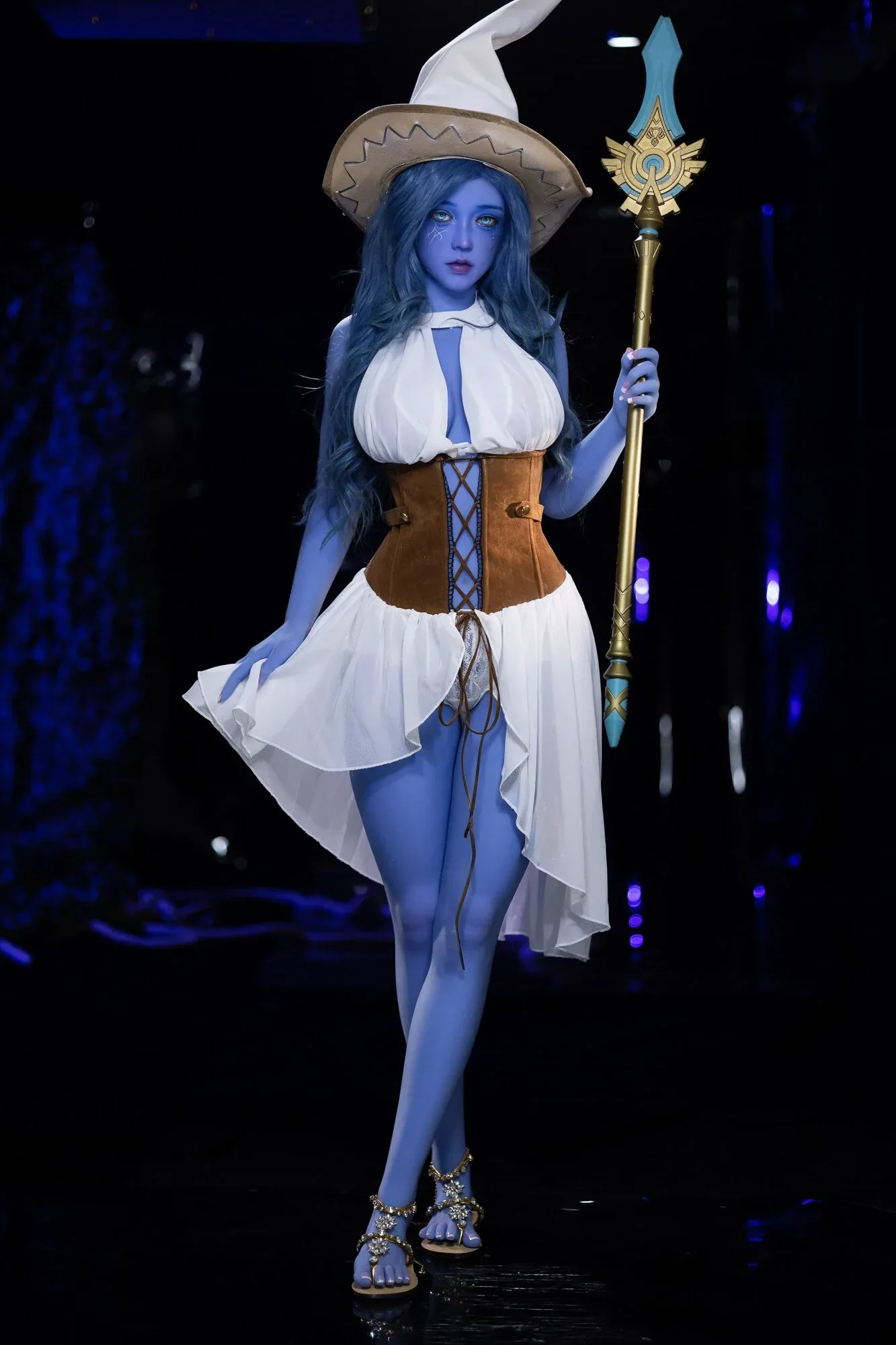 160cm (5ft2") Witch Blue Skin TPE Sex Doll - Elowen view 3