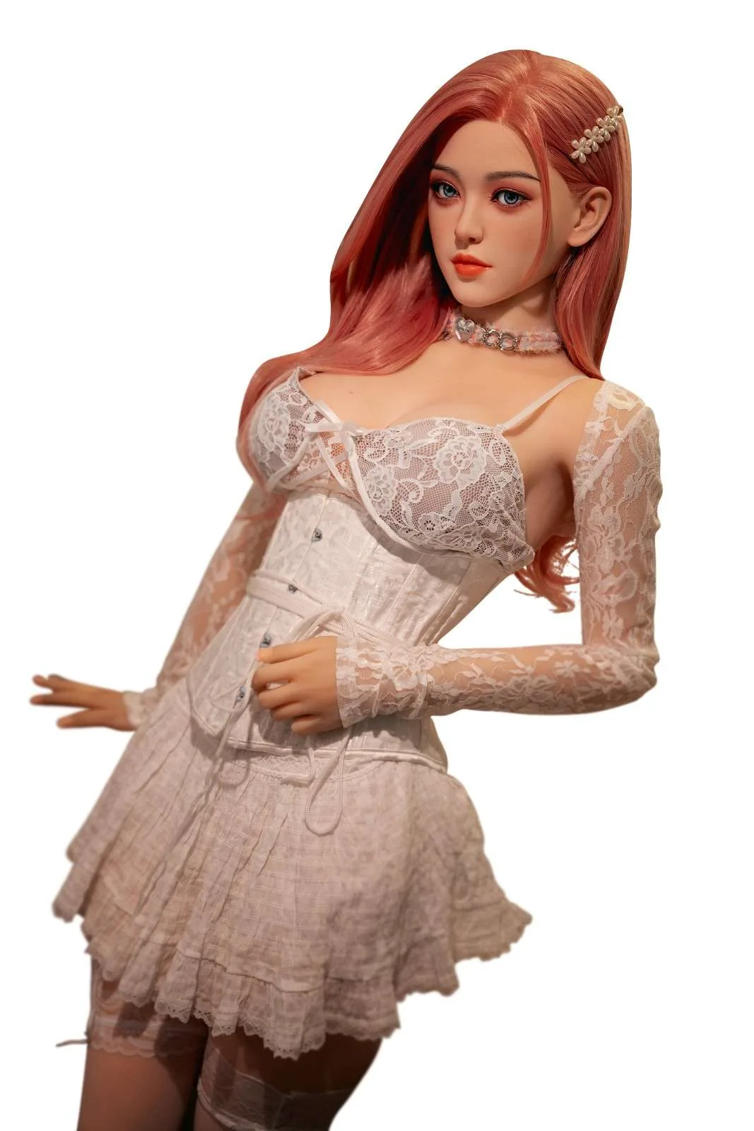 160cm (5'3) C-cup Sex Doll Pink Hair Anime Asian with Silicone Head and TPE body - In Stock | US Only view 6