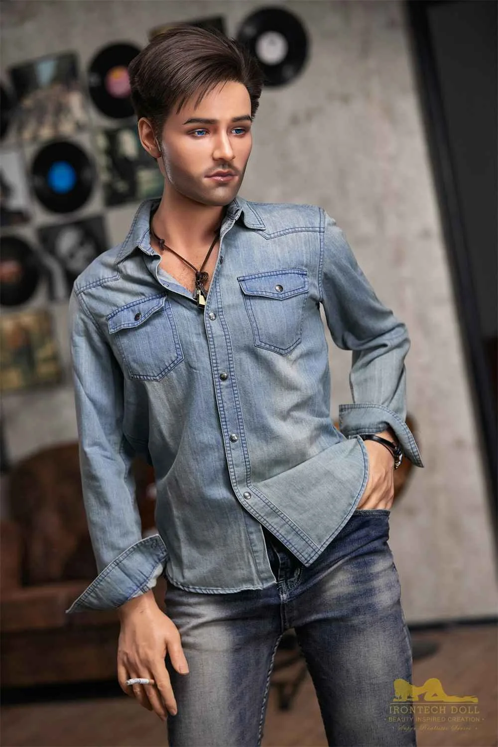 170cm (5ft5') Handsome Singer-Style Gentleman Silicone Male Sex Doll - Jack view 7