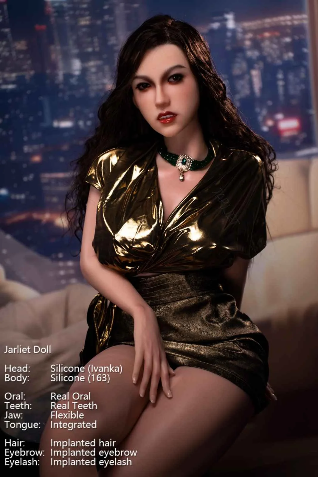 163cm (5ft3") Brunette Silicone Sex Doll - Ivanka view 5