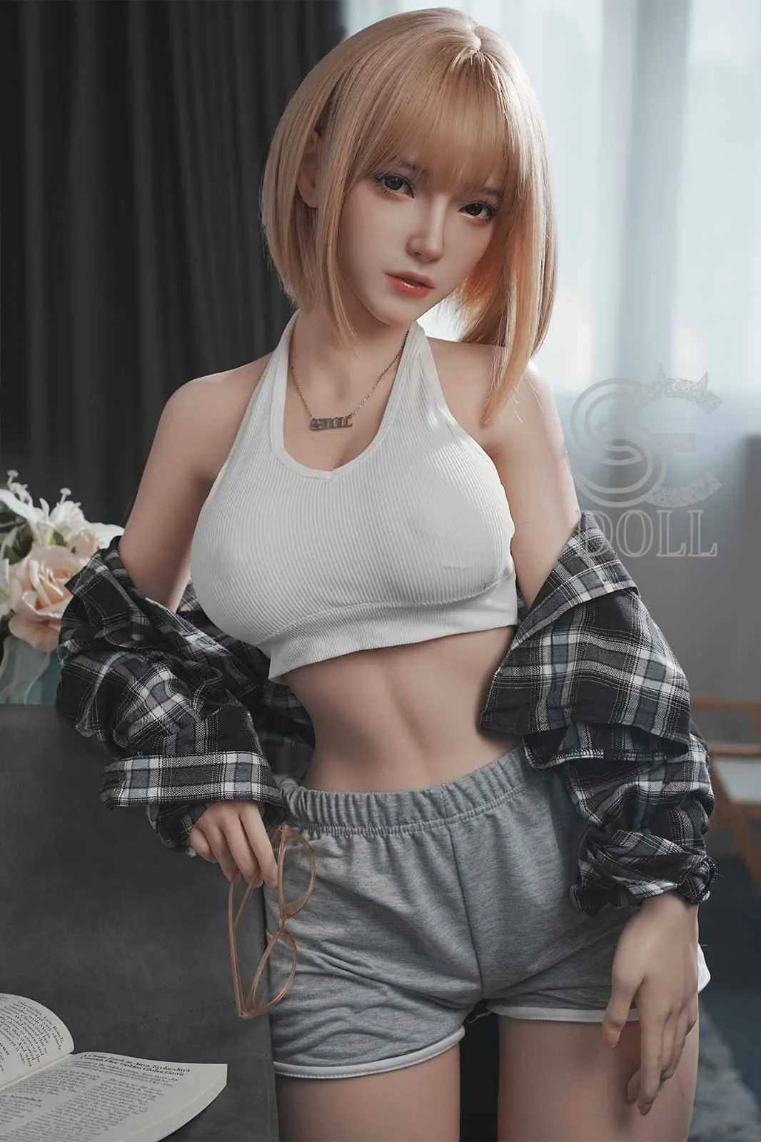 161cm (5ft3') E-Cup Asian Blonde 2B Silicone Sex Doll - SE#130SC - Golden view 5