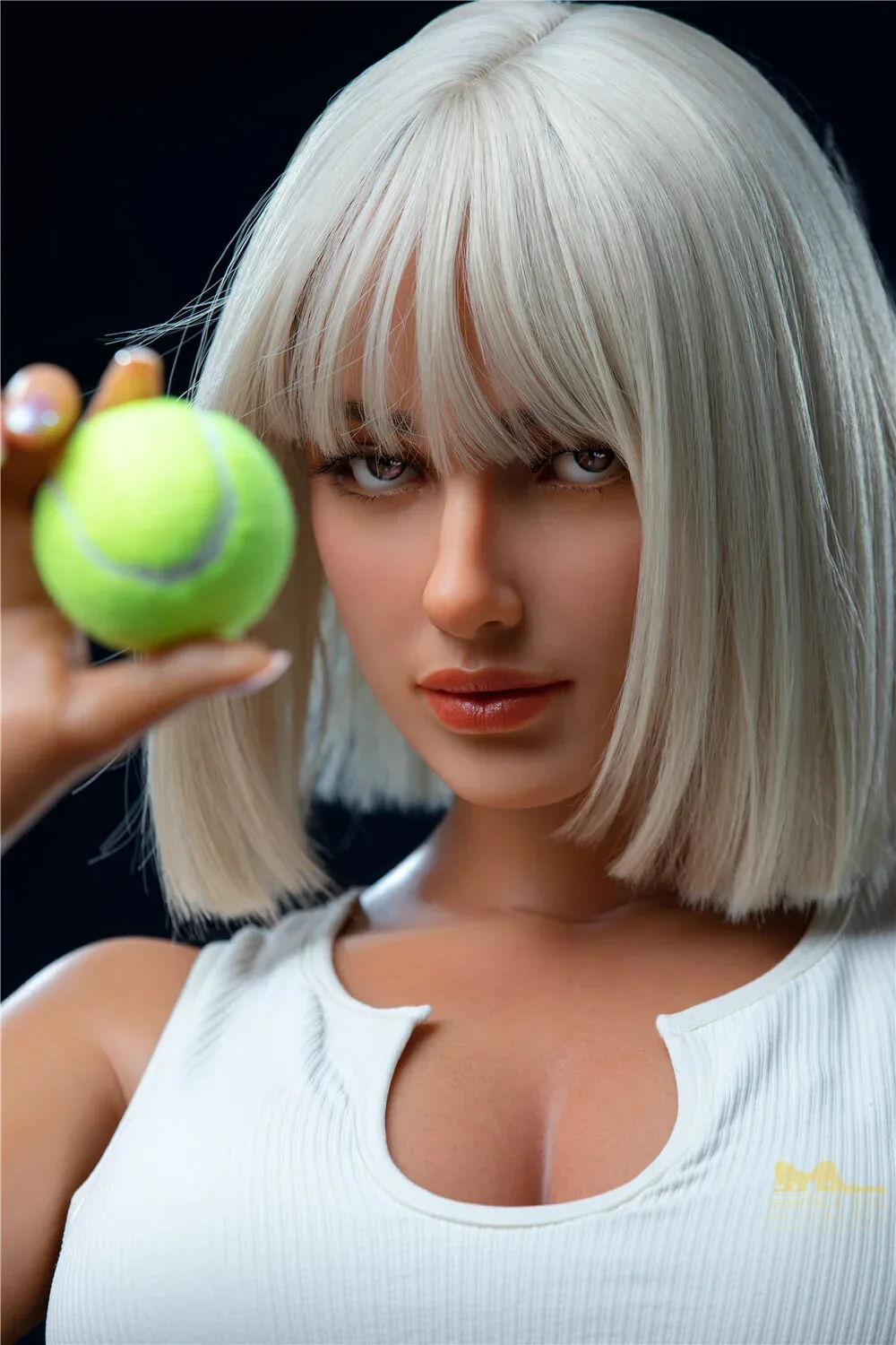 164cm (5ft4") Silver Haired Tennis Player Silicone Sex Dolls  - Luna - In Stock | US Only view 5
