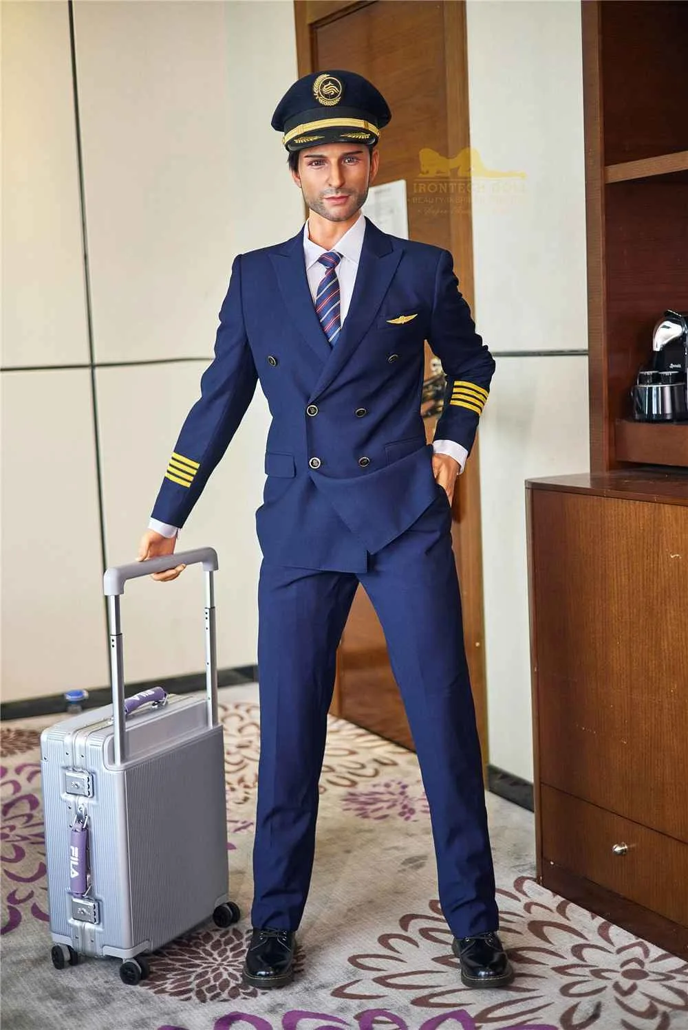 176cm (5ft7') Luxury Airline Pilot Full Size Silicone Male Sex Doll - George view 1