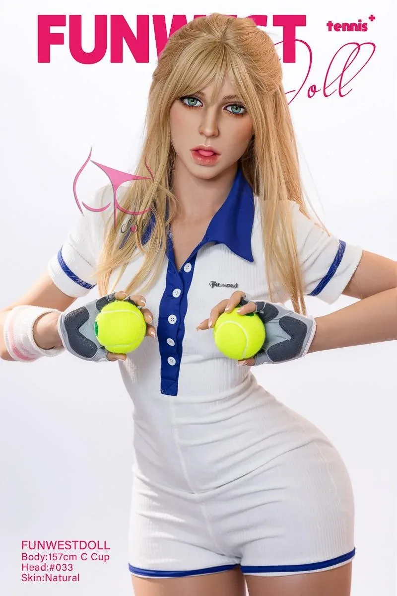 157cm (5ft2') C-Cup Tennis Player TPE Sex Doll with Small Boobs - Elina view 4