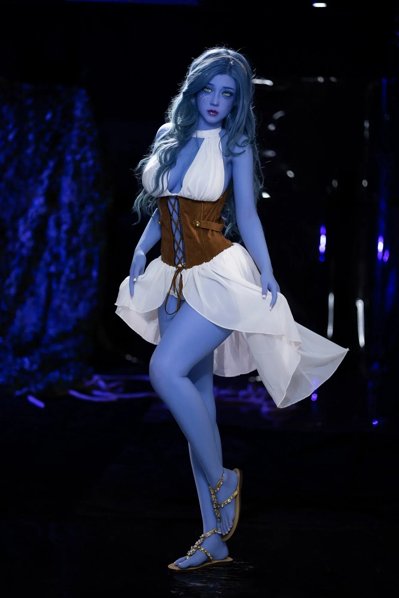 160cm (5ft2") Witch Blue Skin TPE Sex Doll - Elowen view 6