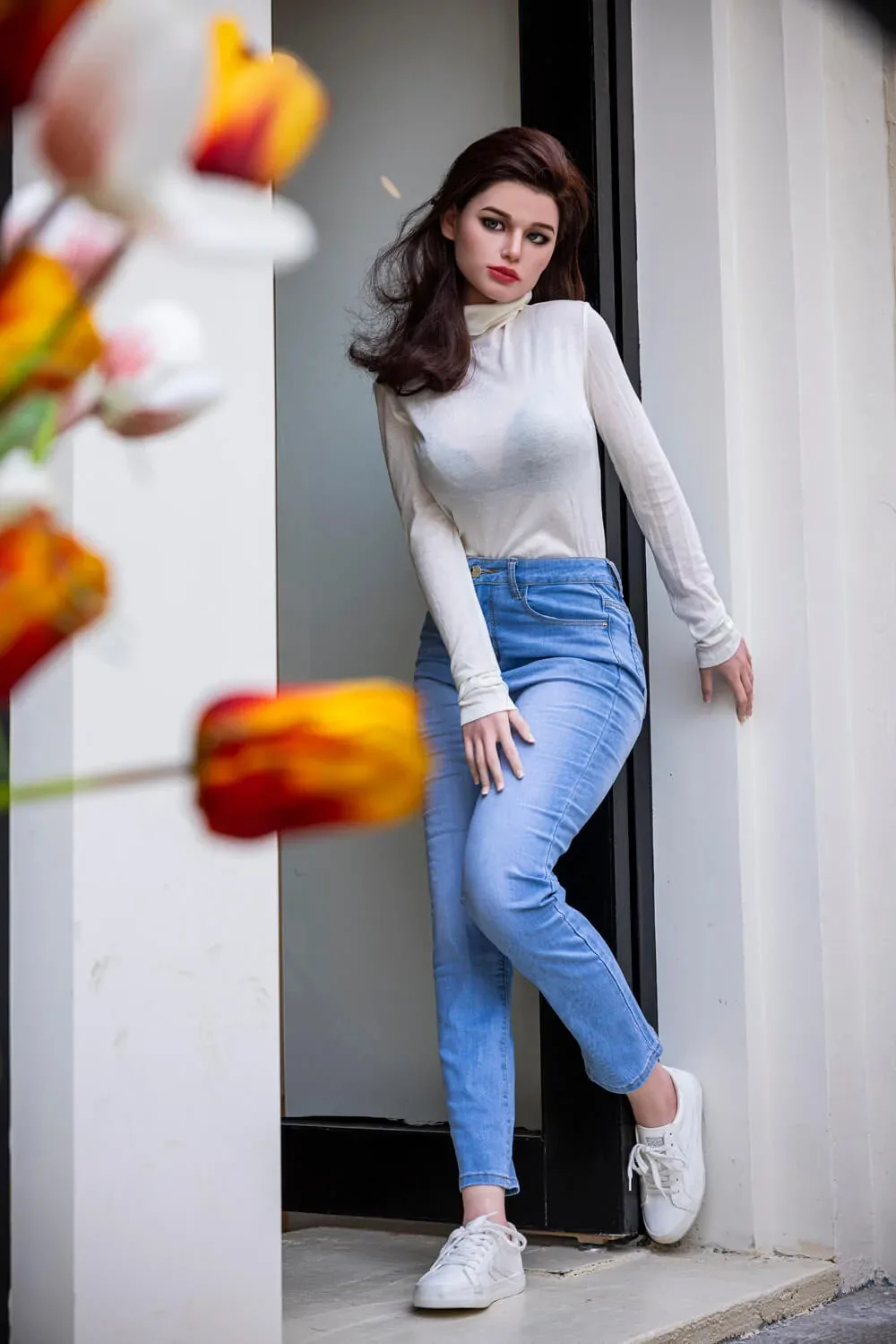 171cm (5ft9") Sexy Brunette ROS Head Silicone Sex Doll - D-Cup - Christina view 7