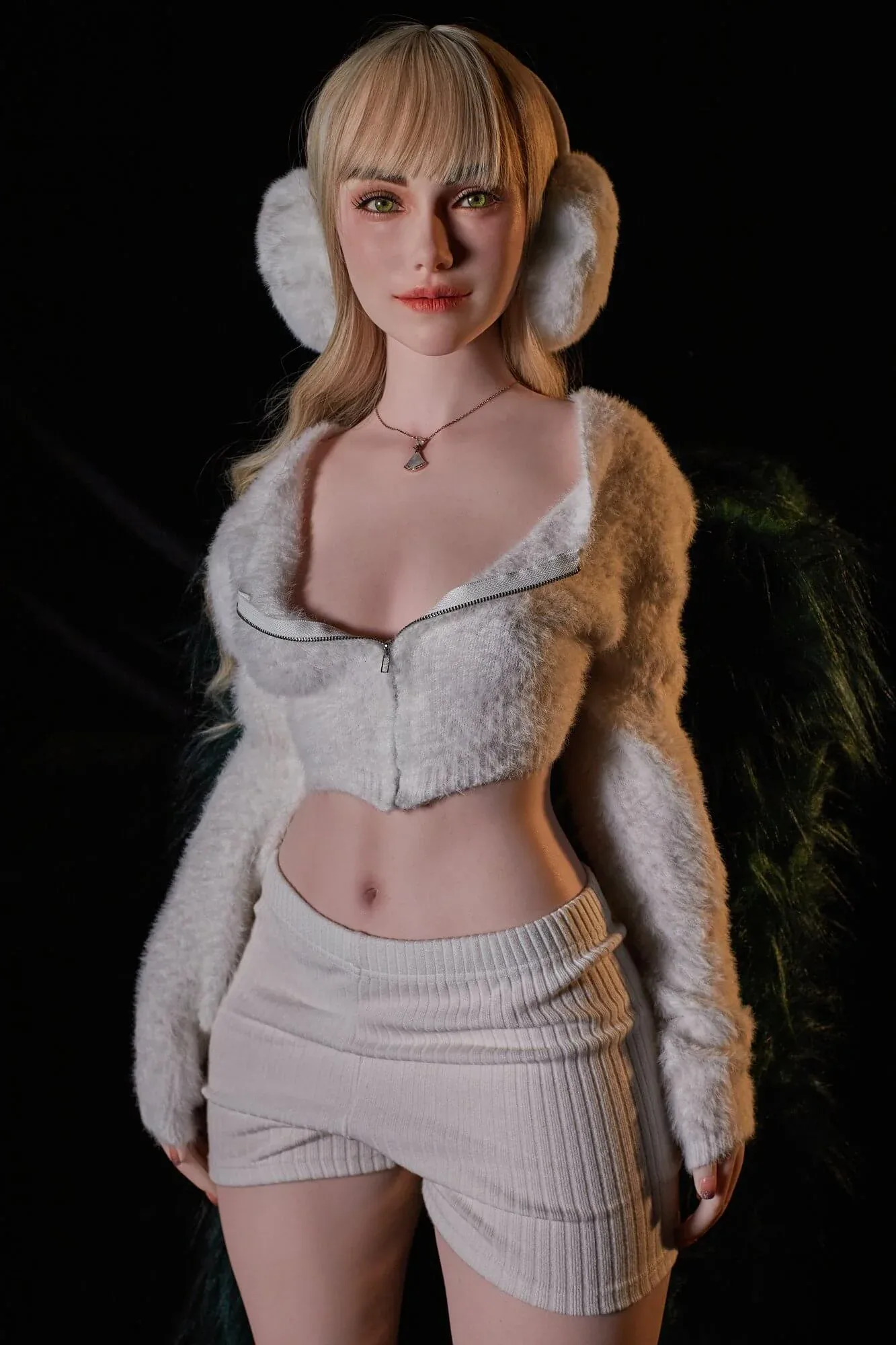 160cm (5ft3") Blonde Lifelike Silicone Sex Doll - A-Cup - Imani view 5