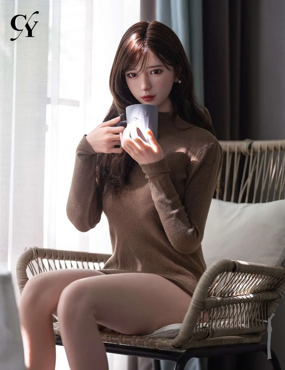168cm (5ft6") Doll ROS Head w/ Natural Skin - F-Cup - Una