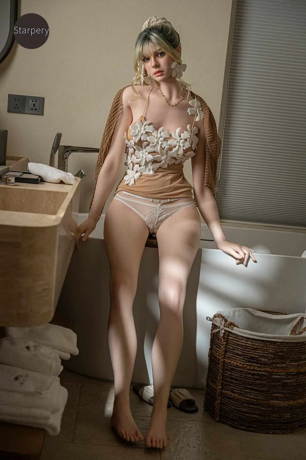 175cm (5ft7") Delicate Blonde Silicone Sex Dolls - C-Cup - Beth