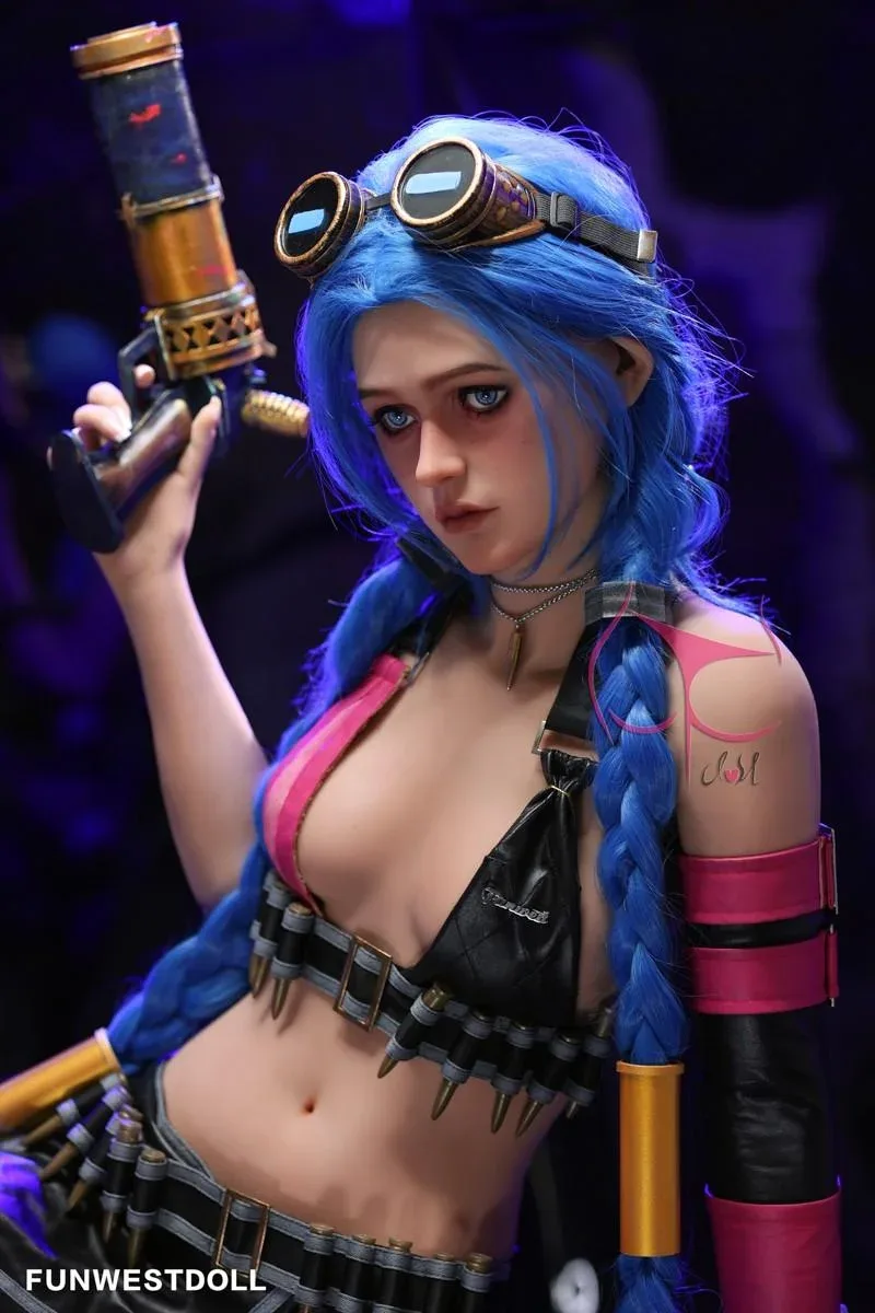 159cm (5ft2") A-Cup Jinx Cosplay Premium S-TPE Sex Doll - Assos - In Stock | US Only view 7