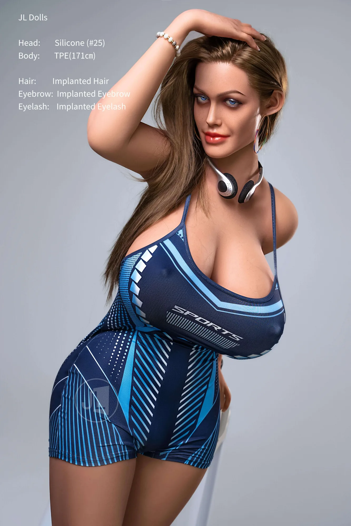 171cm (5ft6") Bombshell Brunette Hybrid Sex Doll - Gina