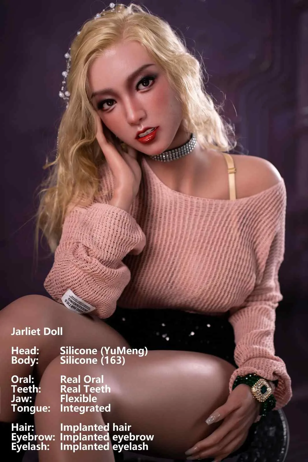 163cm (5ft3") ROS Blonde Curvy Silicone Sex Doll - YuMeng view 3