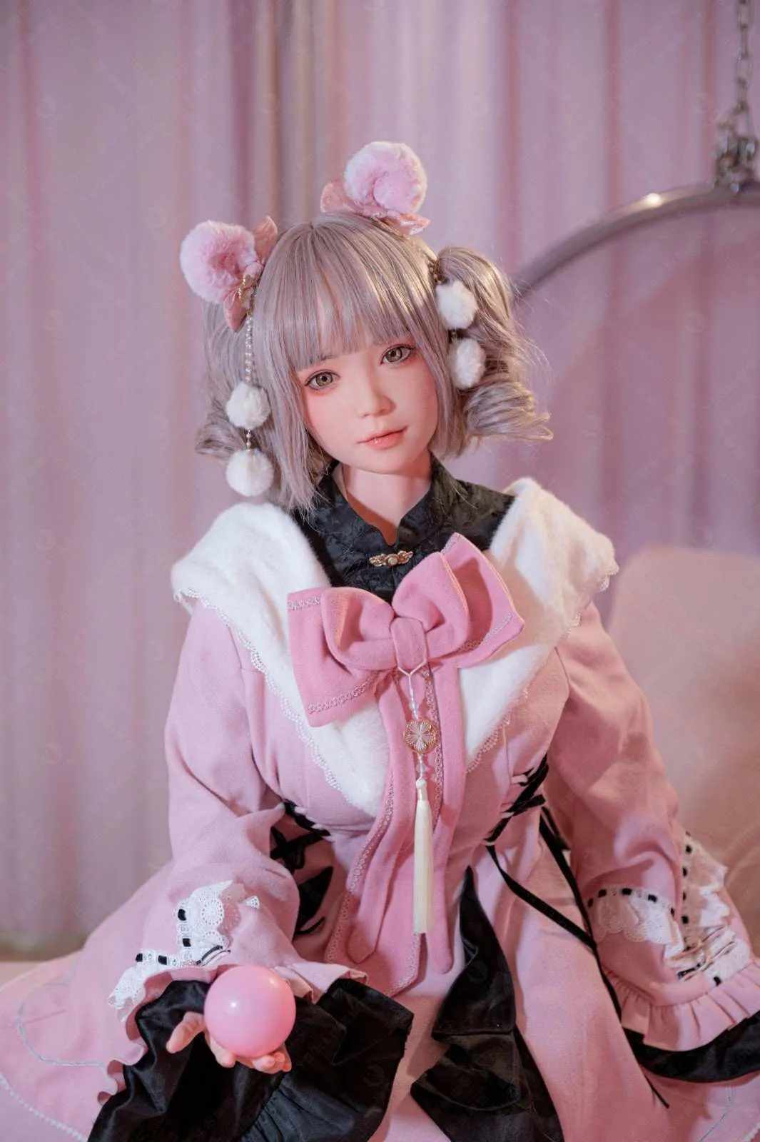 148cm (4ft8") Tender Pink Hair Silicone Sex Doll - C-Cup - Jill view 5