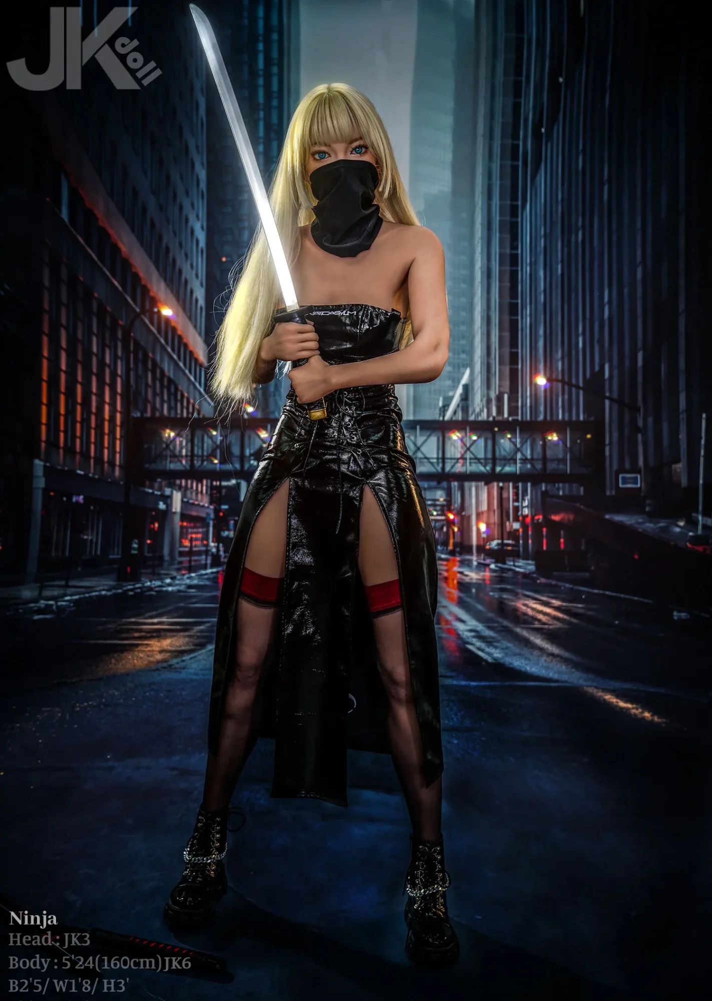 160cm (5ft3") Slim TPE Sex Doll – Ninja JK#3 view 4