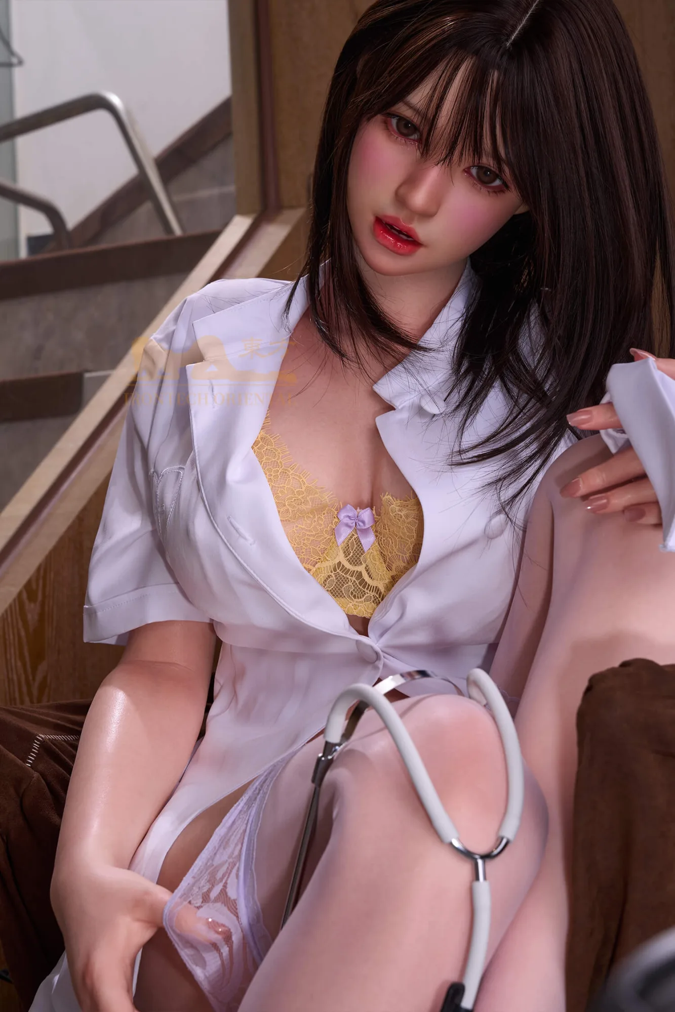 161cm (5ft2") Sensual Nurse Oriental Series Silicone Sex Doll - E-Cup - Evie view 4