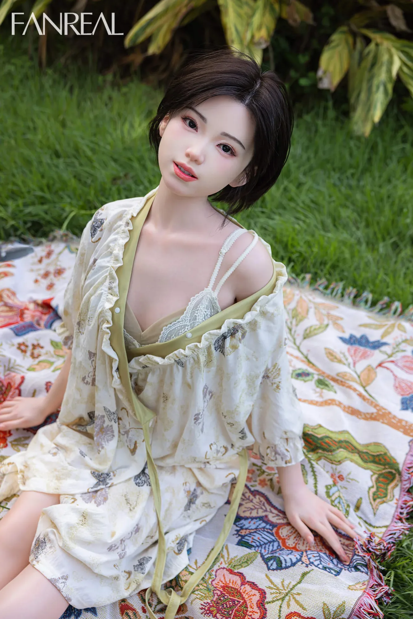 153cm (5ft0") Elegant & Beauty Short Hair Silicone Sex Doll with ROS Head - B-Cup - Molly view 8