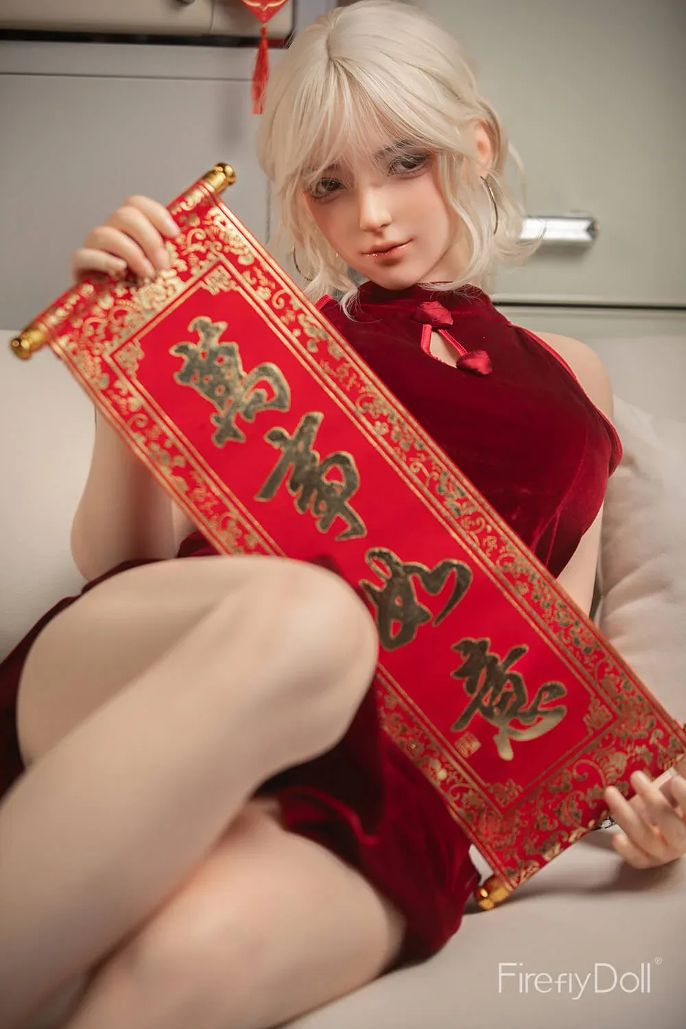 164cm (5ft3") Asiatic Tender Blonde Silicone Sex Love Doll - Linglong view 3