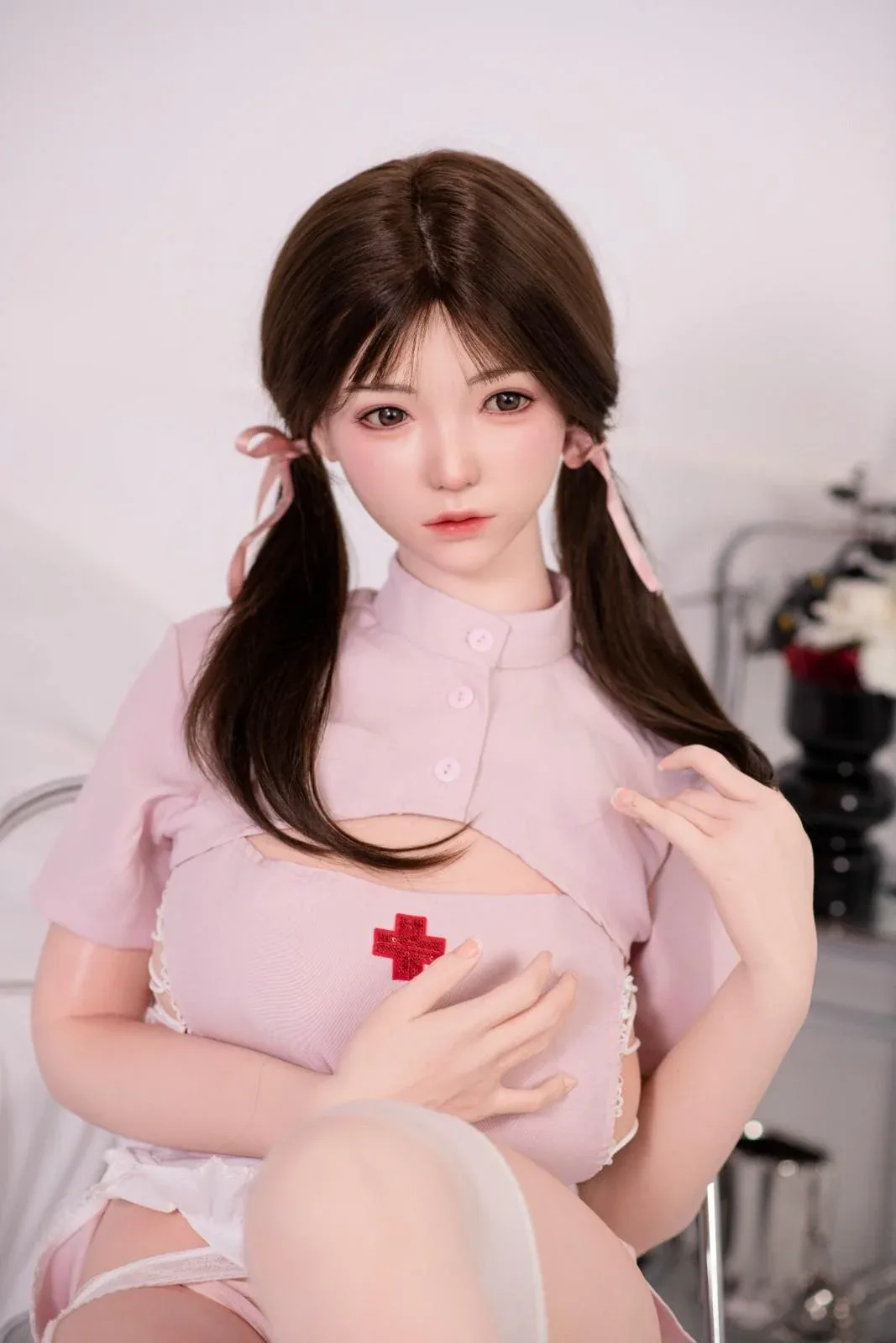 158cm (5ft1") Nurse Silicone Sex Doll - D-Cup - Emma