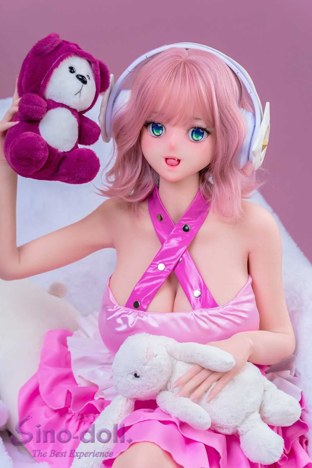 143cm (4ft8") Big Breasts Full Platinum Silicone Sex Doll - Soft-Max – Linlan view 4
